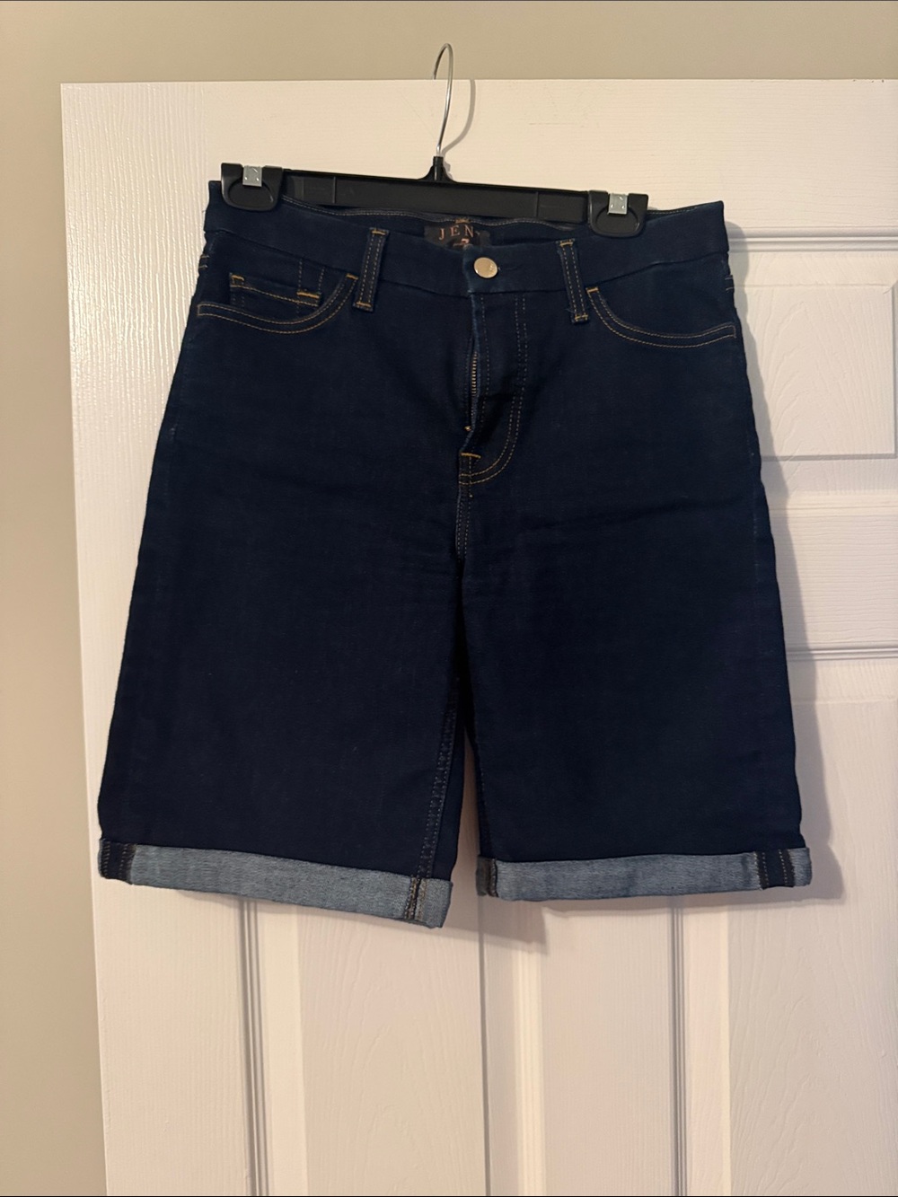 Dark Blue Denim Bermuda Shorts - JEN